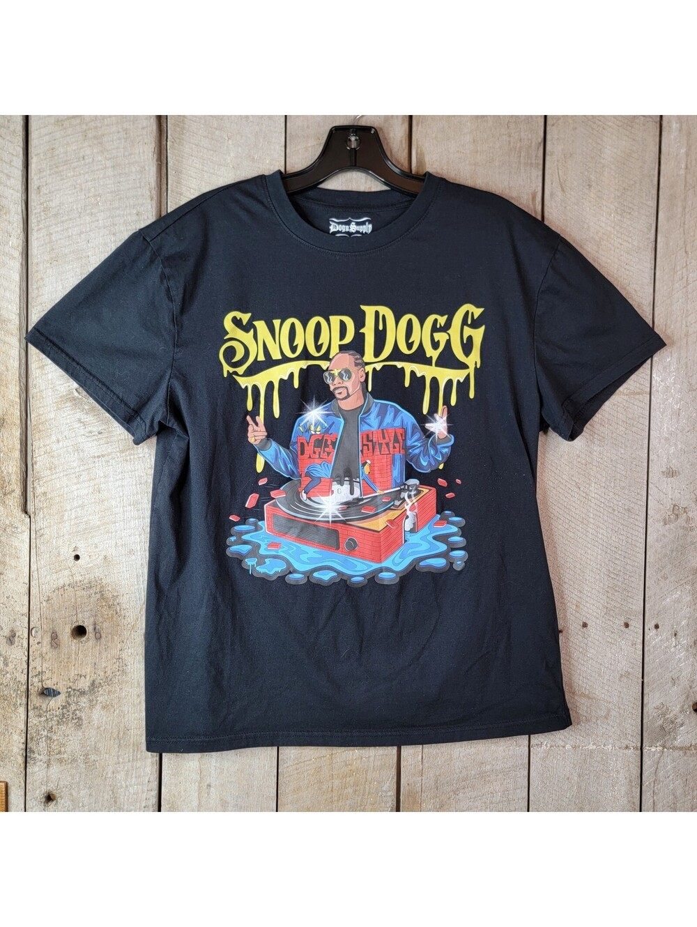 Men's Snoop Dogg Black Exclusive Graphic Tshirt Dog Supply Medium